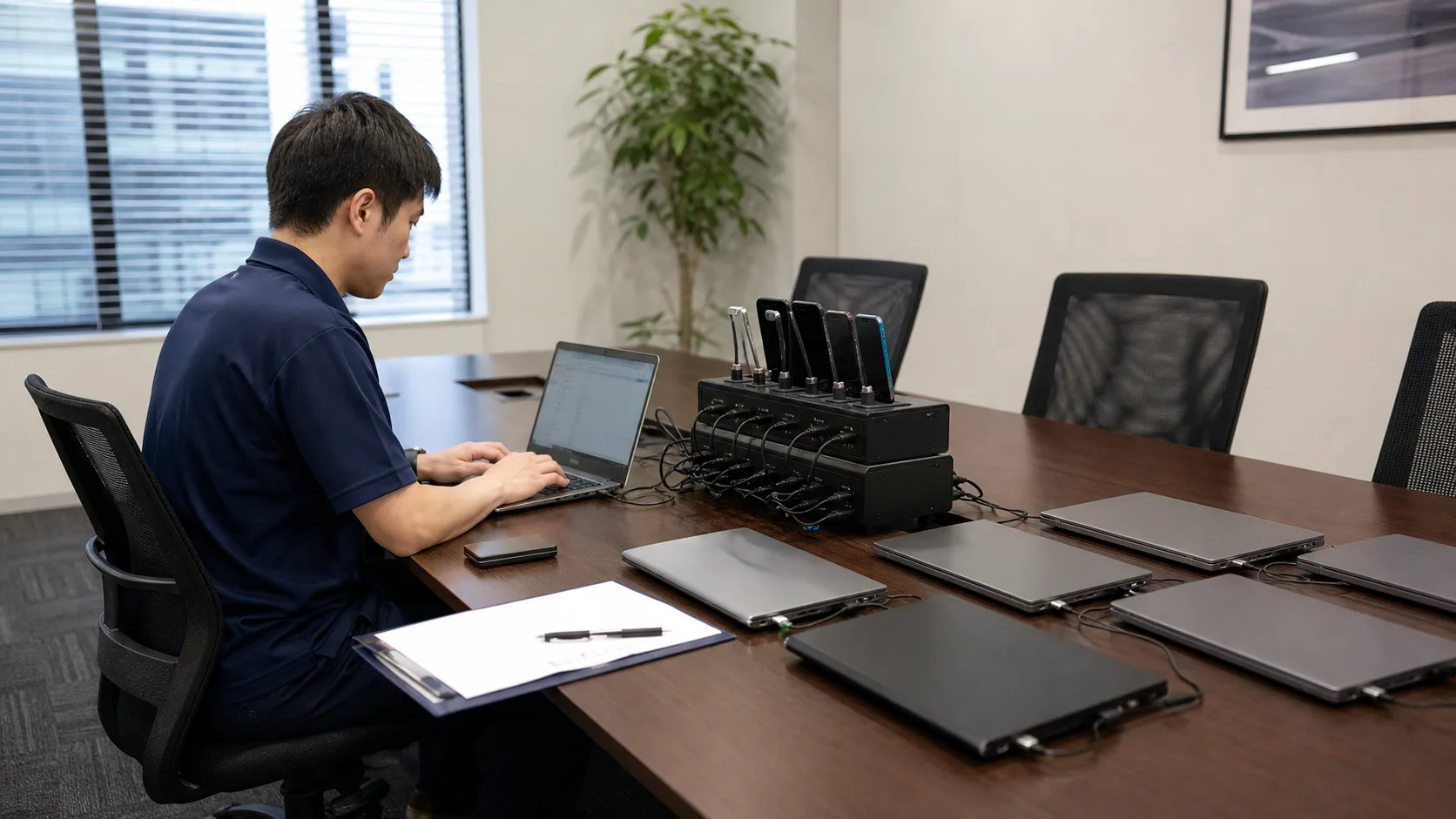 法人事務所でのデータ消去作業